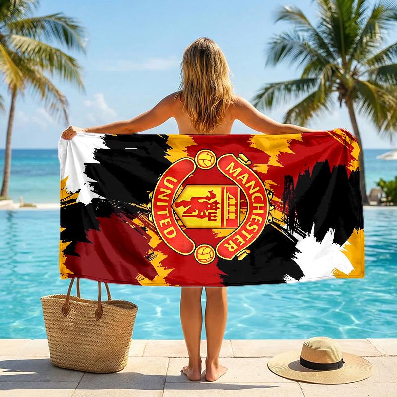 Asciugamano da Spiaggia Manchester United Morbido Microfibra Asciugamano Estivo Asciugatura Rapida Assorbente per Spiaggia Piscina Viaggio