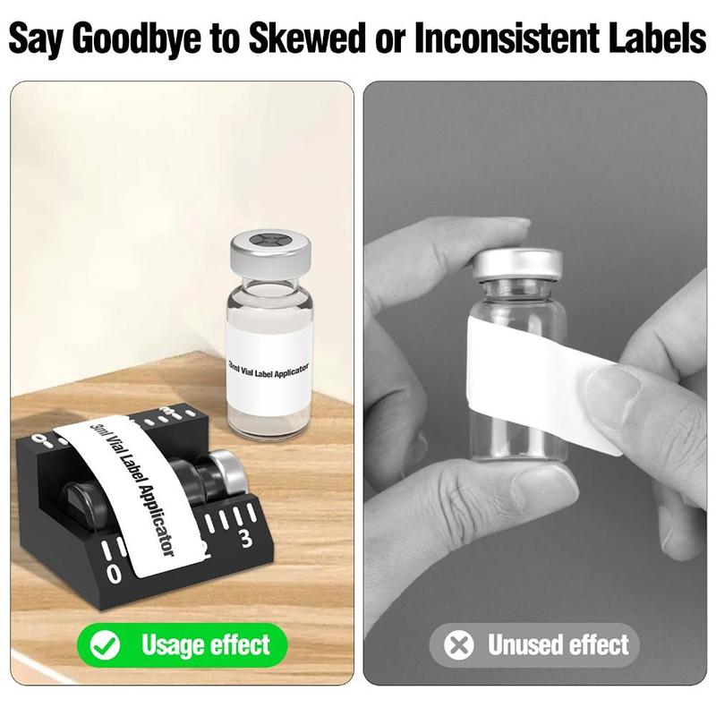 Reusable 3Ml/10Ml Vial Label Applicator Easy Alignment Precise Application Sticker Alignment Tool Time-Saving Labeling Tools