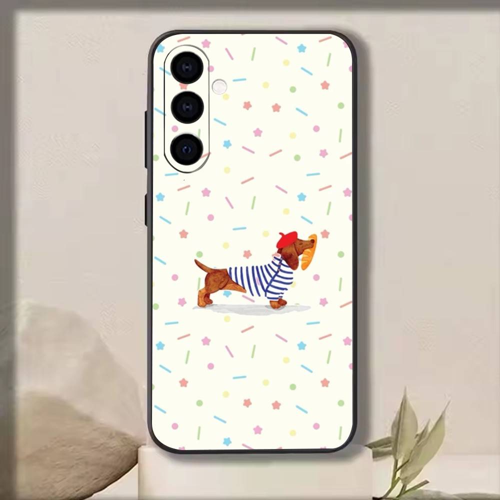 

Sausage Dog Phone Case For Samsung Galaxy A73,A72,A71,A70,A53,A52,A51,Soft Silicone Black Cover Samsung a12