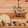 Rust Proof Coating Wall Decor Birdcage Pattern Metal Sign High Quality Metal Wall Art  Living Room