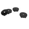 4PCS 60mm Wheel Center Cap With Hole Impact Resistant Stylish Look Universal Fit Rim Hub Center Cap for Cars Black