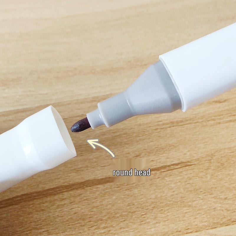 12-Color Double-Ended Marker Pens with Large Square Barrel for Art and Craft