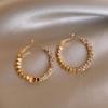 Ear Clips with Elegant Long Fringed Earrings, 925 Silver Pin Earrings, Ear Jewelry