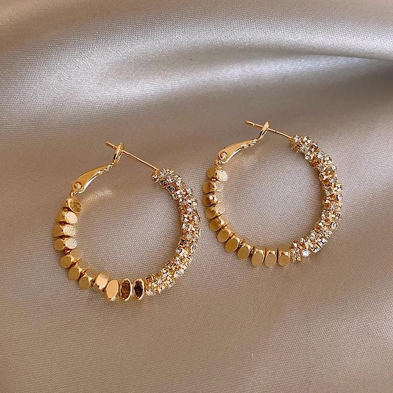 Ear Clips with Elegant Long Fringed Earrings, 925 Silver Pin Earrings, Ear Jewelry