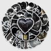 50 Dark Gothic Stickers Black and White Cool Creative Trend Horror Series Car Mobile Phone Water Cup Book Stickers