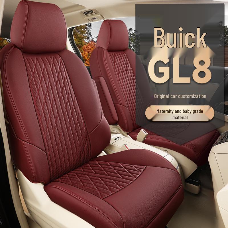 Buick GL8 Leather 7-Seat Full Coverage Car Seat Cushion, All-Season