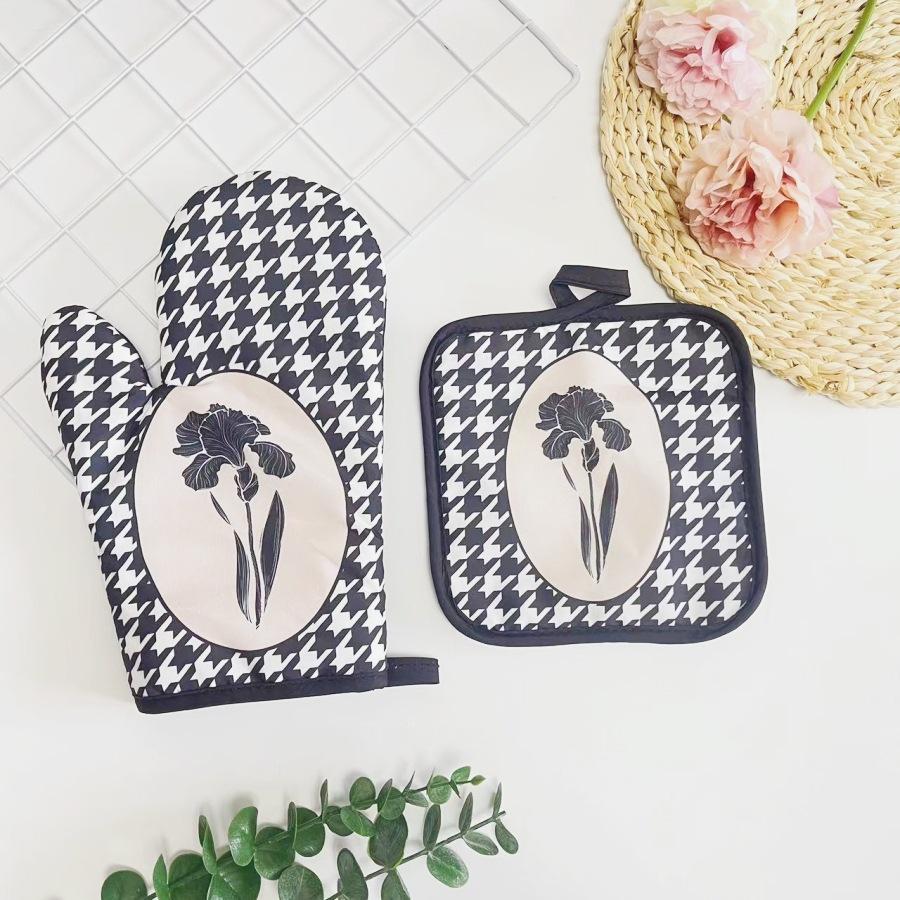 

Персонализированная мультяшная микроволновая перчатка-прихватка, кухонная прихватка-коврик для барбекю, изоляционные перчатки, горячие прихватки для духовки, для выпечки