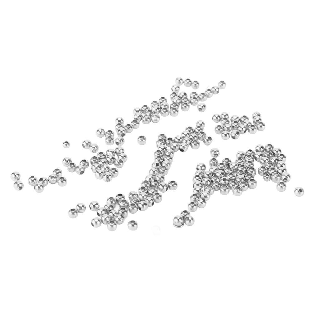 200pcs Ball End Seed Beads Smooth Round Partition Beads Beading Supplies Necklace Making