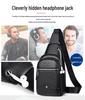 Men's PU Leather Crossbody Sling Bag - Casual Fashion Small Backpack