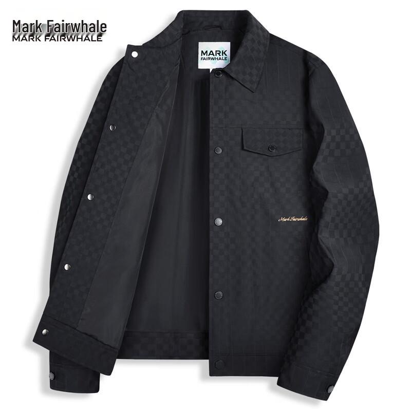 

Mark Fairwhale Men s Plaid Lapel Casual Jacket M