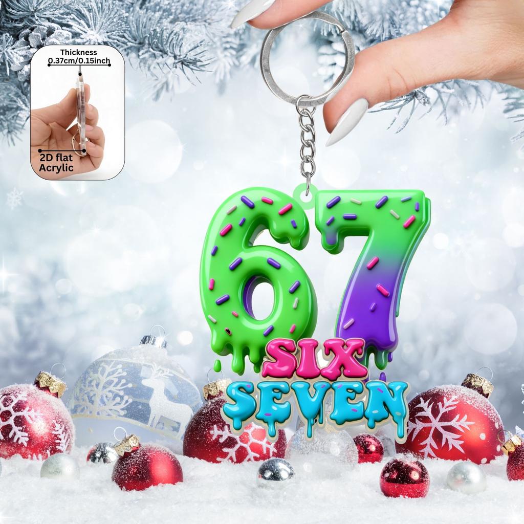 2D flat acrylic keychain - multiple colors available, perfect for backpack decoration and car key pendant