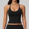 Introducing the Stylish Women's Quick-Dry Yoga Tank Top: Beautiful Design, Perfect for Fitness & Sports.