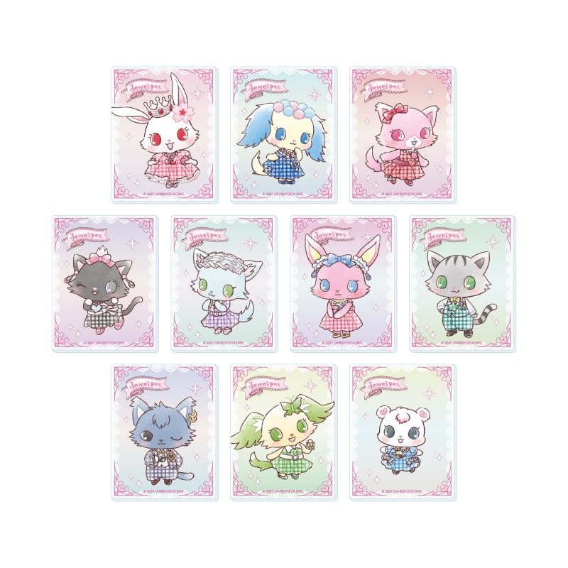 

Jewelpet 01 [Graph Art Illustration] Acrylic Card Complete Set (10-Piece Box)