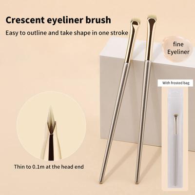 Crescent Eyeshadow Brush Diagonal Eyeliner Brush Draw Outline Eye Makeup Ultra Thin Brush Beauty Tools Precise Detail Brush
