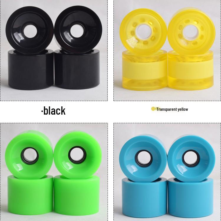 Mehrfarbige 78A High-Rebound Weiche PU-Räder für Street-Cruising - Longboard, Skateboard, Roller