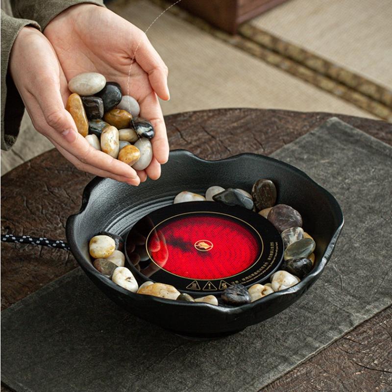220V Electric Ceramic Stove Tea Cooking Pot Dessert Cooking Kettle Tea Party Red Wine Scented Tea Cooker Stove-boiled Tea Grill