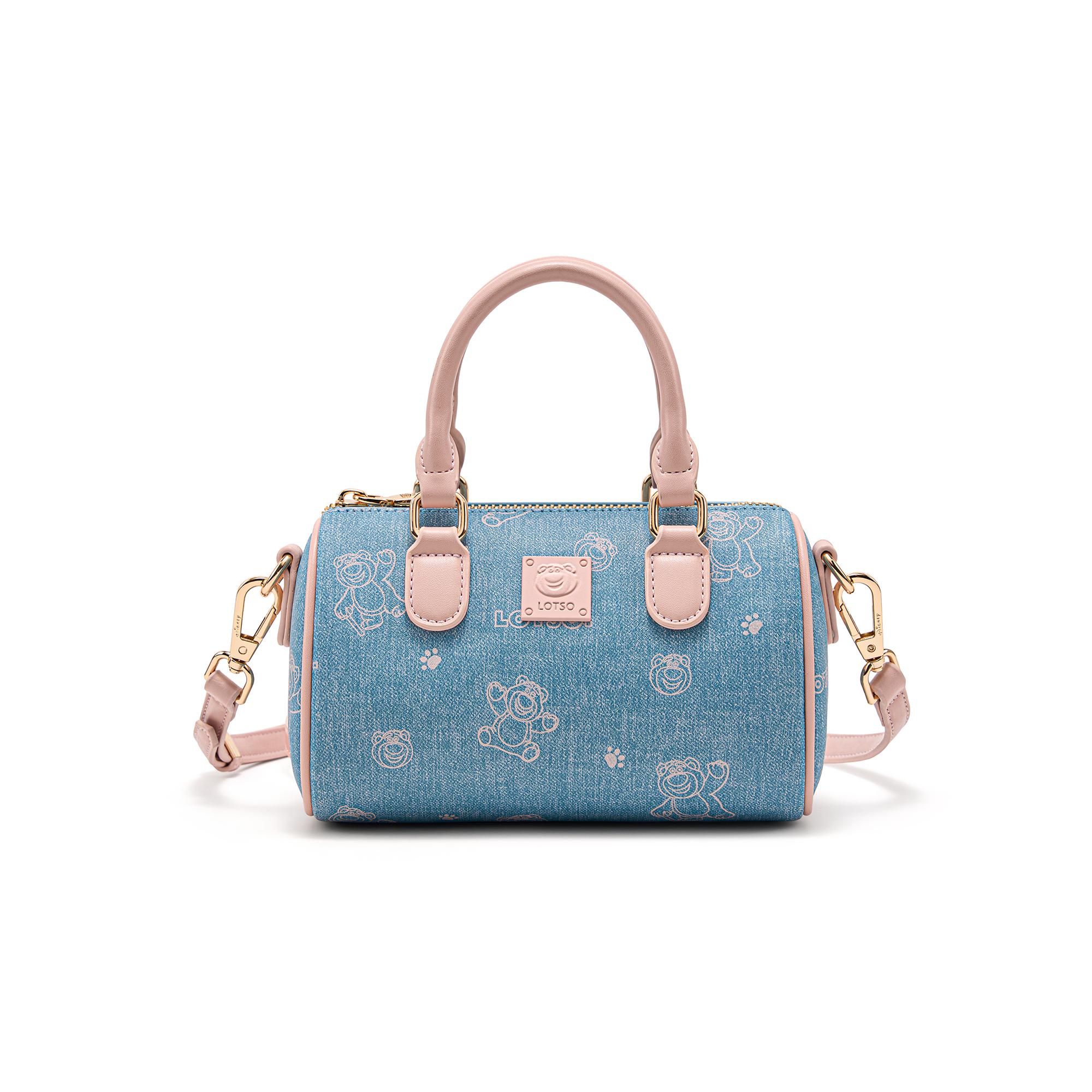 

New Disney Strawberry Bear Series PVC Shoulder Bag, Crossbody Bag, Handbag Regular Women s Denim Blue BNK-72700 18.5*8.9*11.4CM