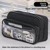 Transparent Pencil Case Large Capacity With Multi Function Design For Students And Office Use