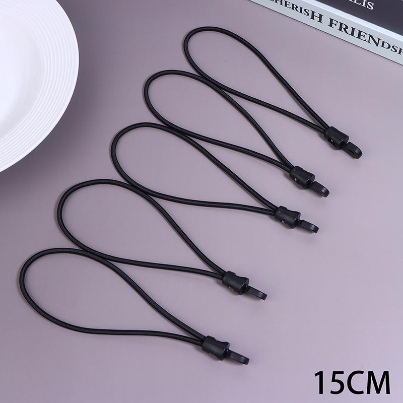 5Pcs Bungee Cord With Hooks 10/15/20/25/30CM High Elasticity Expander With Hooks Rubber Tensioner With Hooks For Tent