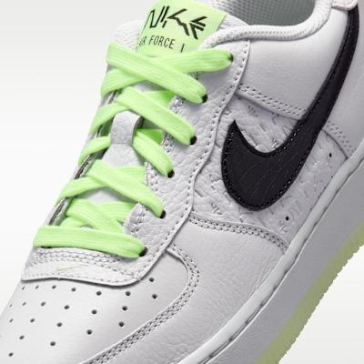 Kids' Sneakers Nike Air Force 1 Low GS 'Photon Dust Black Barely Volt'