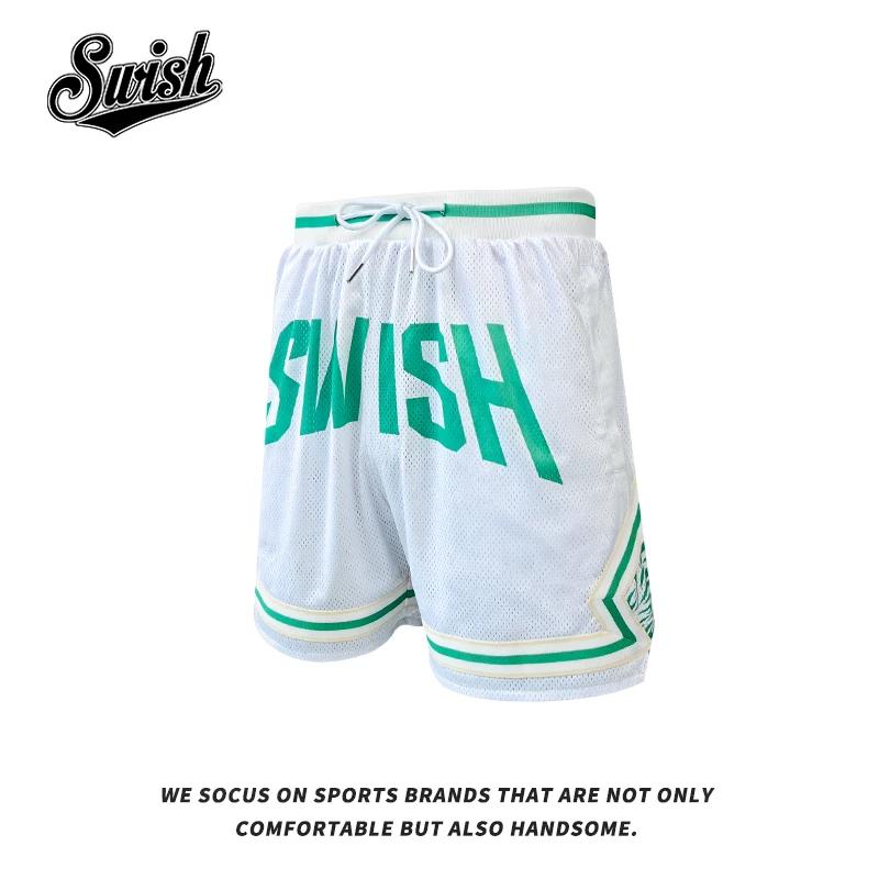 Swish below the Knee Color Letters Print American Short Shorts Men s Summer Basketball Shorts Sports Pants Training L