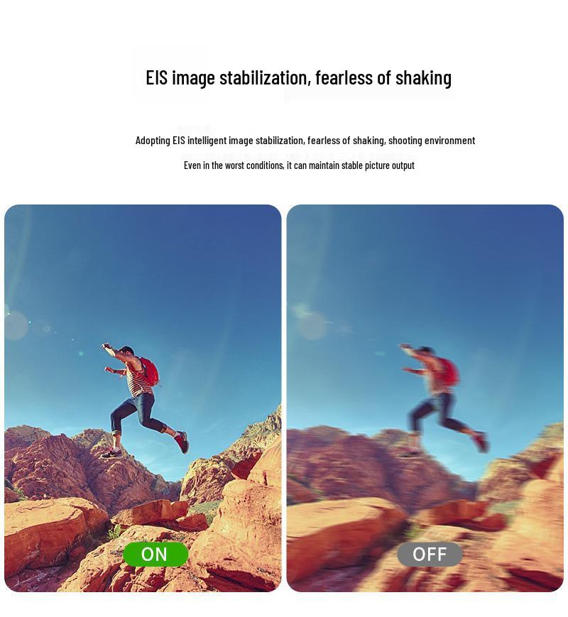 5K HD Sports Camera with Image Stabilization, Dual Color Screen & WiFi Remote for Outdoor Cycling