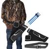 Archery Arrow Quiver Holder 3 Tubes Back Waist Shoulder Bag Pouch Bow Target(black)