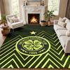 Celtic Football Club Teppich Fußmatte für Wohnzimmer oder Schlafzimmer Schutzmatte unter dem Stuhl Bürodeko Weihnachtsgeschenk Geburtstagsgeschenk