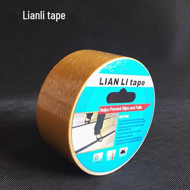 Black & Yellow Wear-Resistant Anti-Slip Tape, Sandpaper Surface, 50mm x 5M for Stairs & Floors