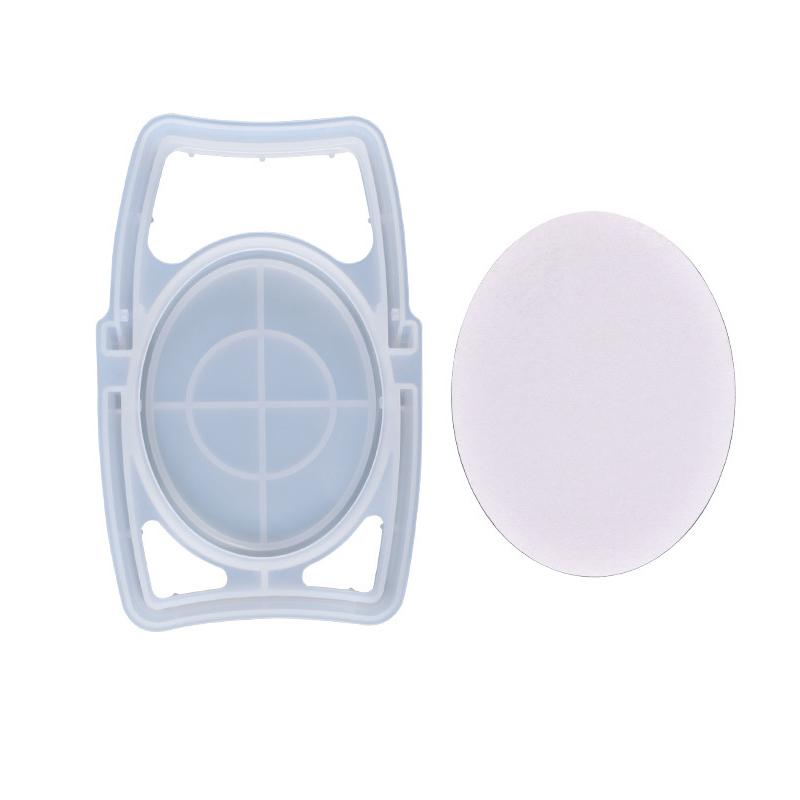 

1 компл.. Рамка для зеркала для макияжа, эпоксидная литейная силиконовая форма с овальной линзой, поделка своими руками