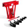 Hydraulic Pipe Bender, 12 Ton Manual Pipe Bending Tool with 6 Dies