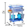 ABS Multifunctional Anesthesia and Infusion Emergency Cart with Five Drawers