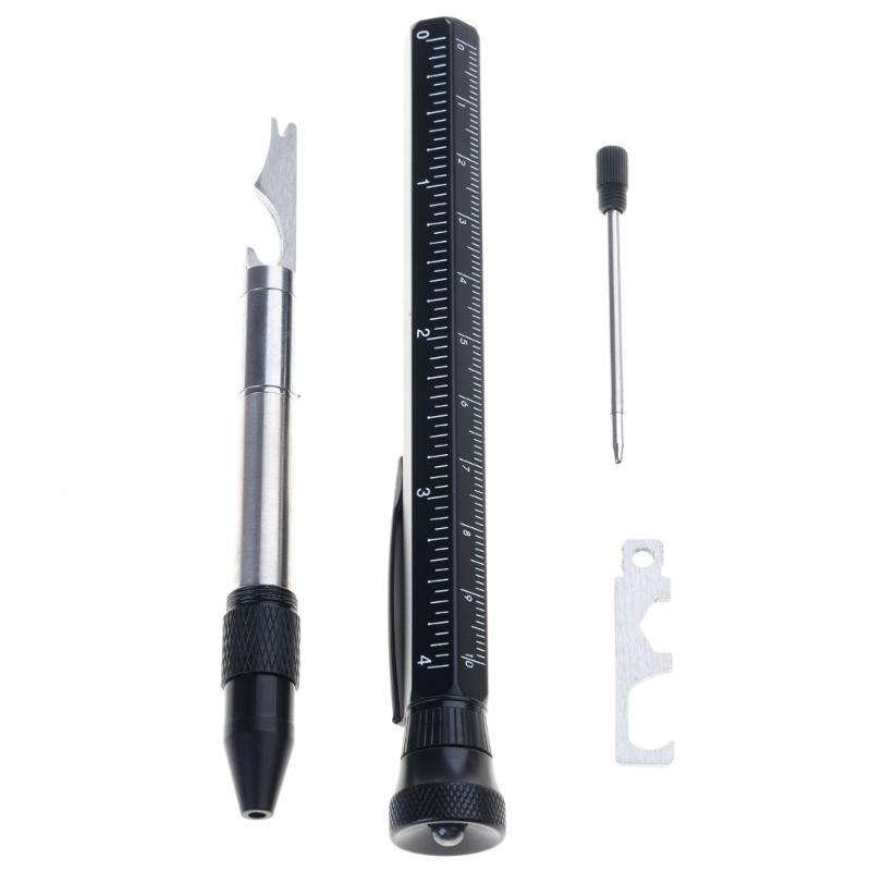 Multifunctional 14 In 1 Multitool Pen Gadgets with Screwdrivers Ruler Bottle Opener Scissors LED Light Wrenth for Men Dad