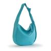 Barcos Knot Motif Shoulder Bag for Women, High-Quality Wrinkled Synthetic Leather, Gray