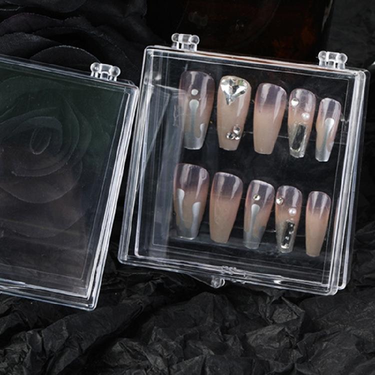 Empty False-Nail Organizers Box Waterproof Dust-proof Small Clear Jelwery for Ca