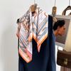1Pcs Luxury Imitation Silk Square Scarf Women‘S Double-Sided Chain Print Neckerchief Bandanas Foulard Hairbands Shawls Wraps