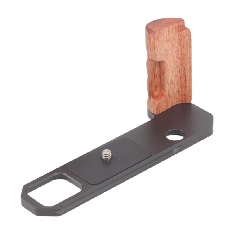 Half Cage Wood Handgrip L Bracket for Arca Tripods Quick Release Plate Mount for F 2 DSLR Camera