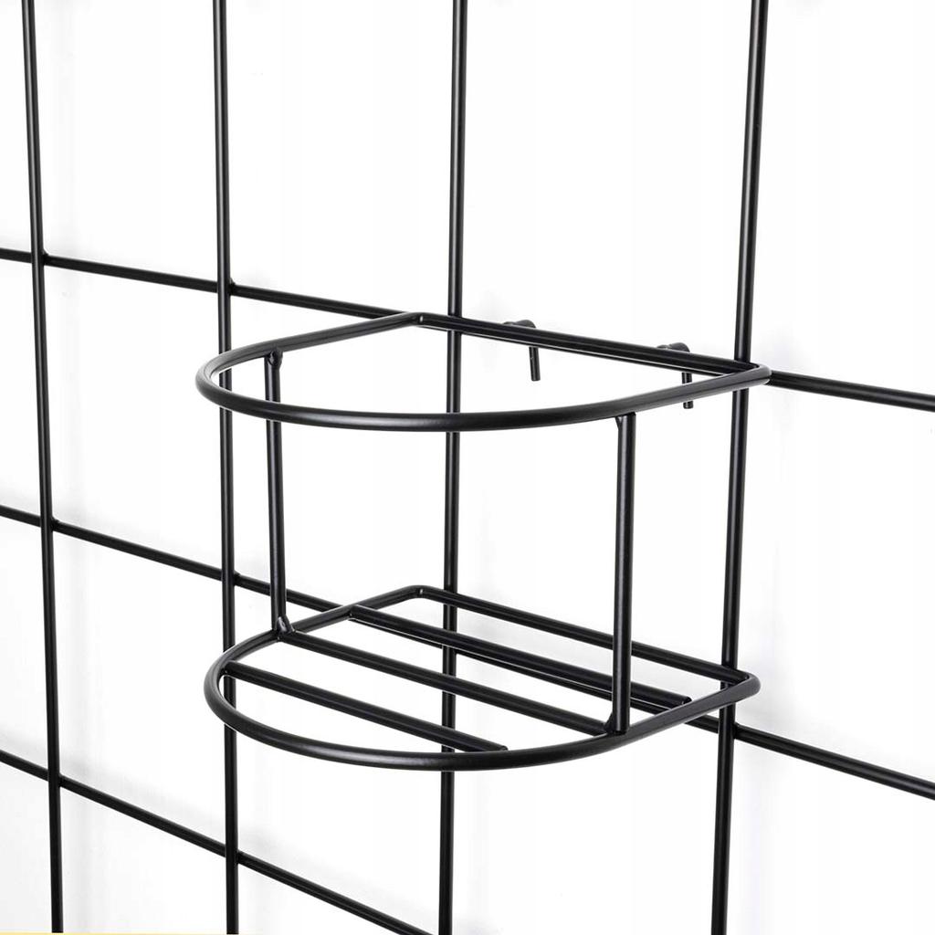 Modern Metal Wall Flower Stand Hedera 2 - Large Wall Flower Trellis, Modular Vertical Garden Plant Panel with 5 Baskets