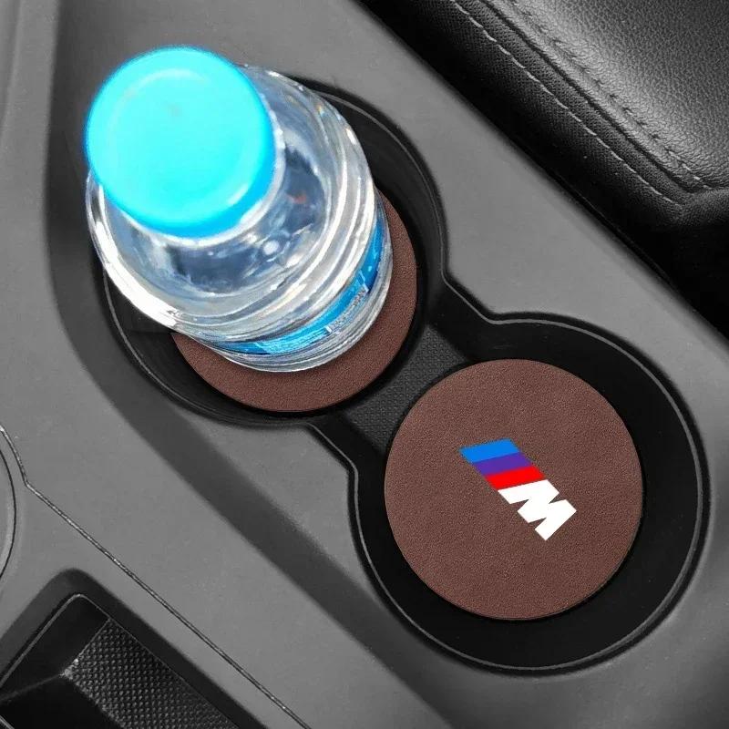 Piele intoarsă Antiderapant Izolație Pad pentru Pahar cu Apă Suport Decorativ pentru Pahar cu Apă Pentru BMW M E46 E90 E60 F10 F30 F20 E39 E36 X5 E70 F25 F15