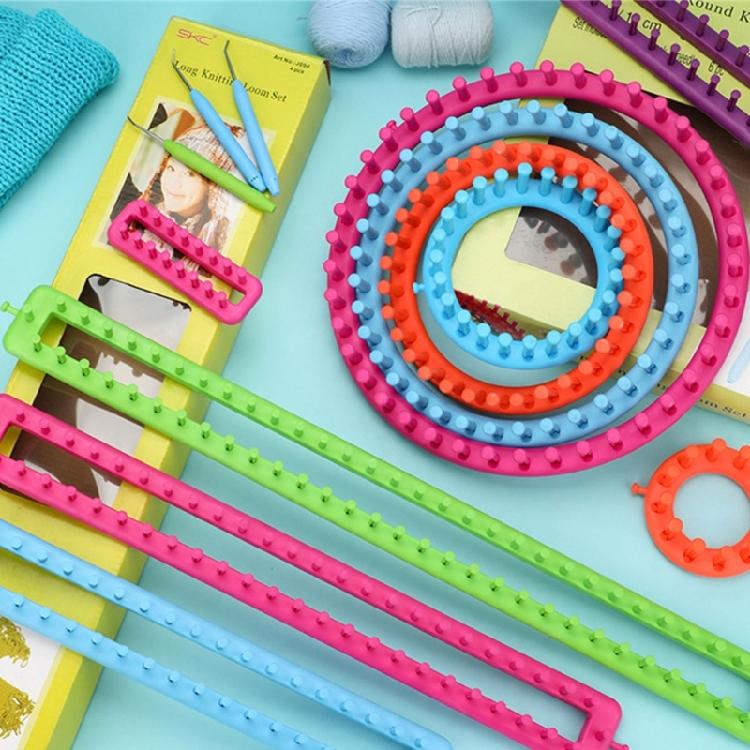 1 or 2 Set Knitting Tool Round Rectangular Knitted Loomed Set Knitting Frame For DIY Hat Scarves Easy Crafting Solution