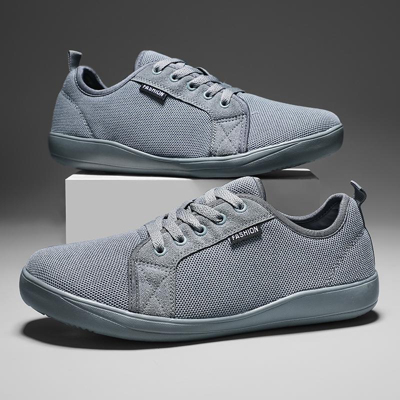 Fashion Men's Shoes and Sports Shoes Wide Toe Barefoot Casual Plus Size Wide Last Fashionable Canvas Black Flat Bottomed Board Shoes