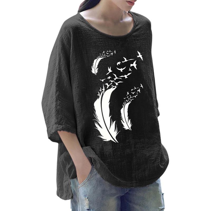 IHUASU Women s Fashion Casual Long Sleeve O-Neck Blouses & Shirts S