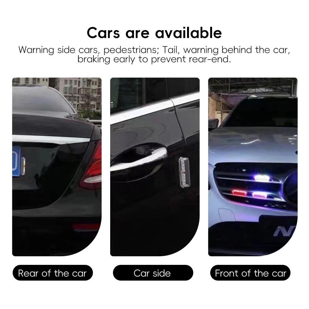 1Pcs Flash Light LED Solar Powered Security Light Simulated Dummy Alarm Car Warning Anti-Theft Caution Lamp Flashing Imitation