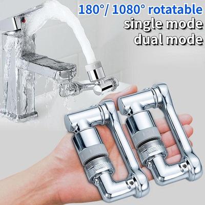 Universal Faucet Extenders 180° 1080° Rotary Faucet Aerator Washbasin Tap Extender Splash Robot Arm Bubbler Nozzle Faucet Adaptor