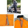ROUGH&ROAD Dualtex Compact Rain Suit (Top and Bottom Set) Motorcycle Accessories RR7815ORB4 Orange BLL Wide Size