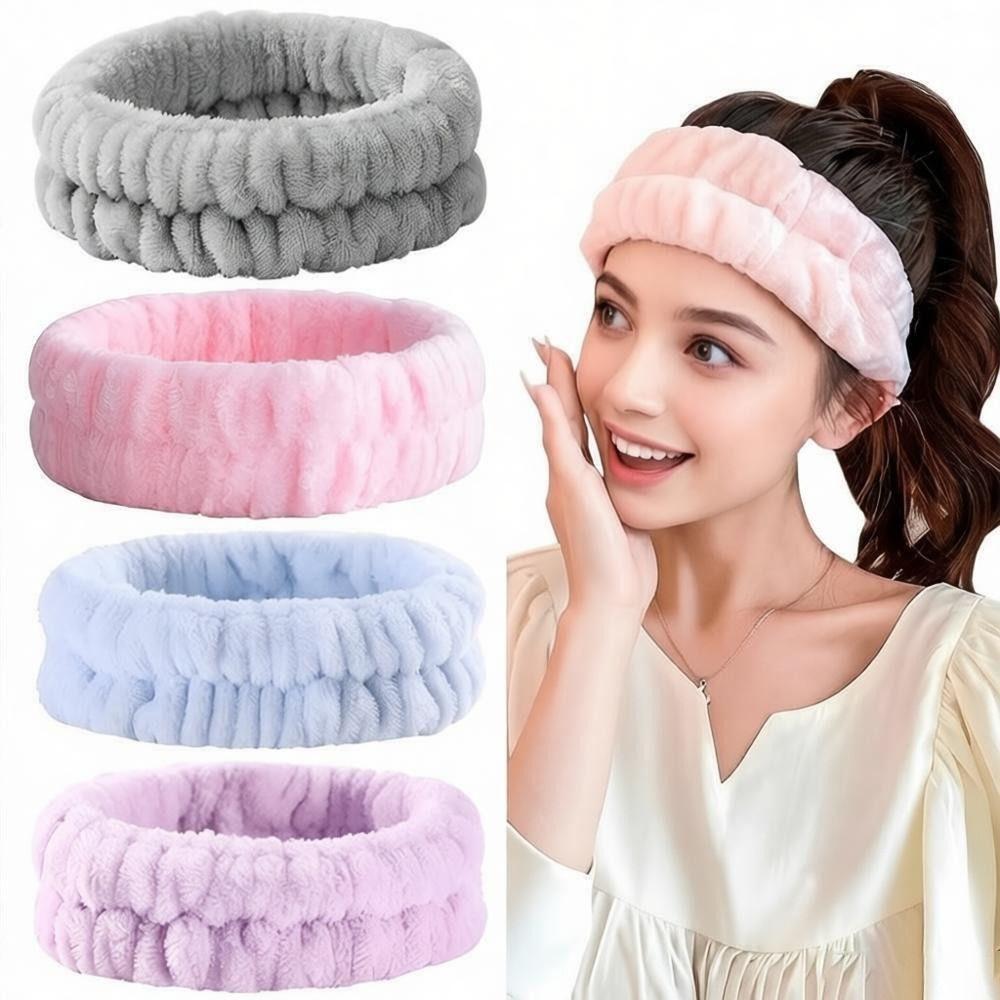 Elastic Women Headbands Coral Fleece Hair Accessory Comfortable Wearing Hair Holder Face Washing