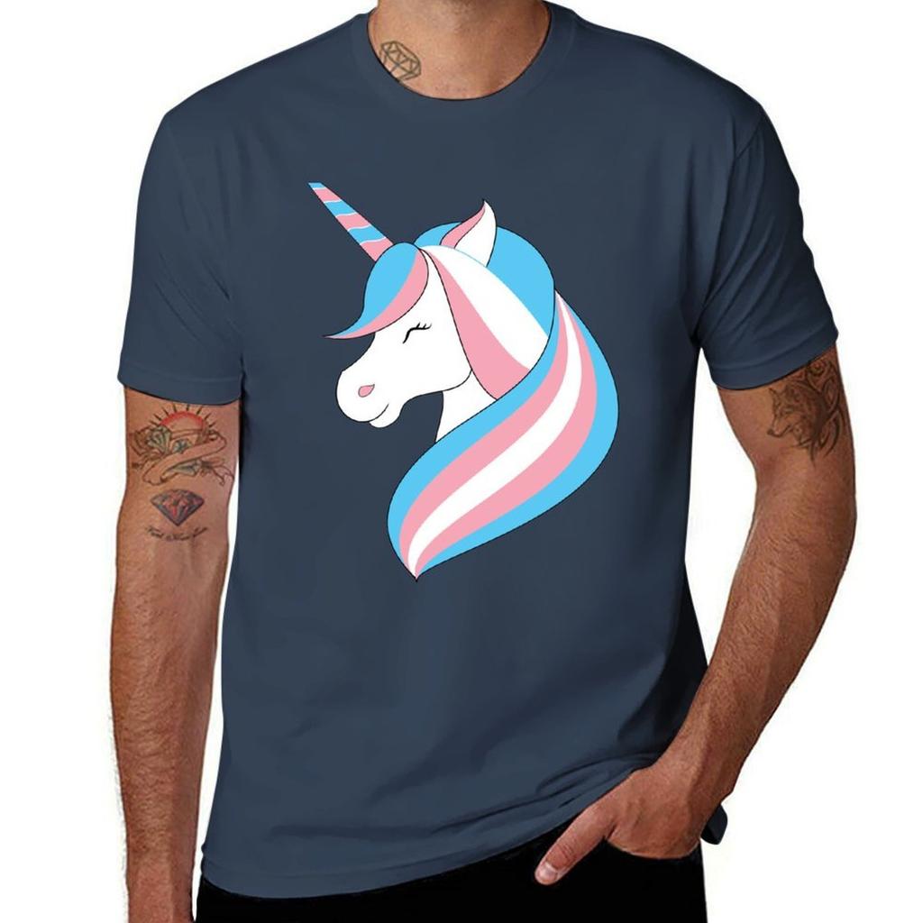 Trans Unicorn Tshirt Standard Fit Solid Tee Shirt