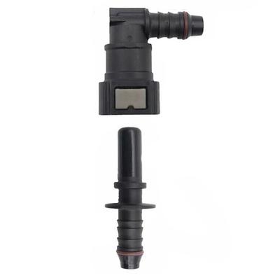 Fuel Line Hose Release Connector Black Elbow Fuel Line Hose Coupler Hose ID 8mm Quick Release Connector Accessories