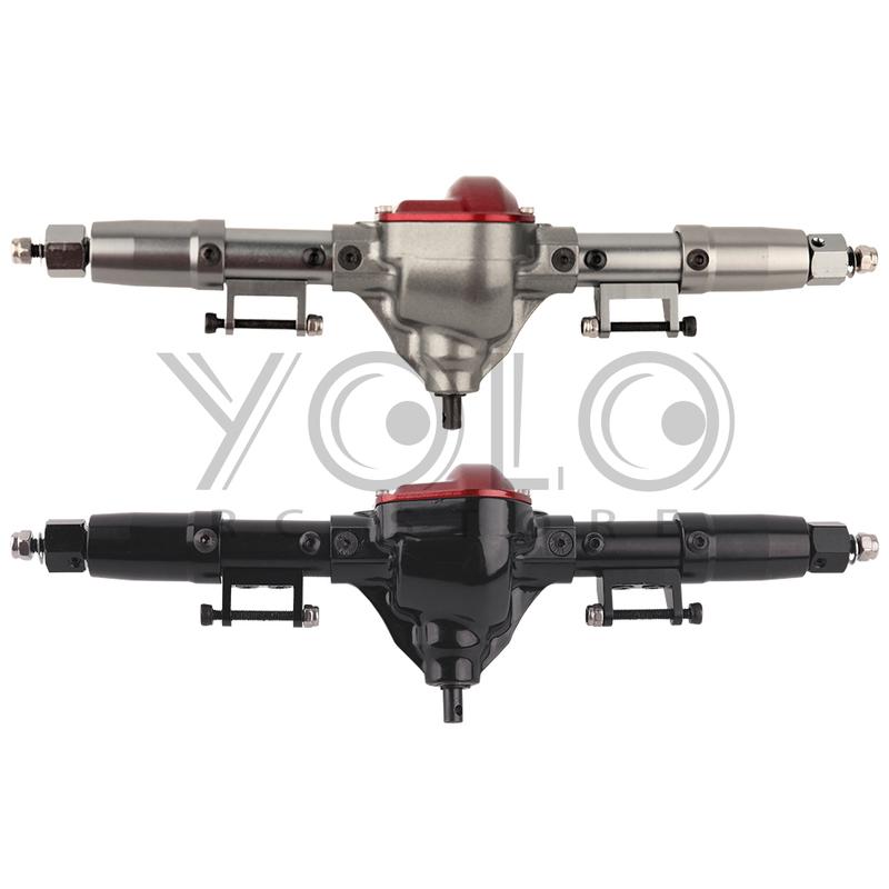 Metal Alloy Front Middle Rear Straight Axle with Servo Base for 1/10 RC Rock Crawler Car Axial SCX10 RC 4WD D90 Upgrade Parts