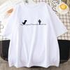 Mosaic Game Cactus Little Dinosaur Prints Cotton T-Shirts Creativity Street Funny Short Sleeve Casual All-math woMans Clothing